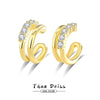 Wholesale S925 Silver Double Layer C Shaped And U Shaped Geometric Pattern Electroplated Ear Clip For Women