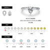 Wholesale S925 Silver Drop Shaped Single Diamond Ring For Women Fashion Ol Style Mosan Diamond Design