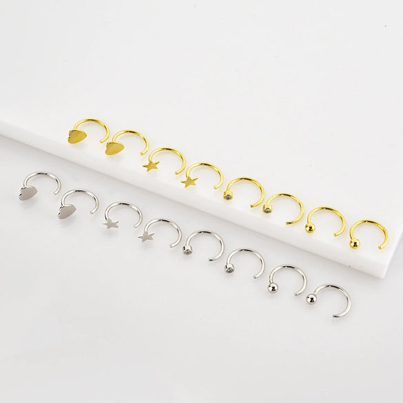 Wholesale S925 Silver Ear Clips For Female Students Exquisite Niche Simple Design With U Shaped Pattern And Diamond Treatment Process