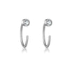 Wholesale S925 Silver Ear Clips For Female Students Exquisite Niche Simple Design With U Shaped Pattern And Diamond Treatment Process