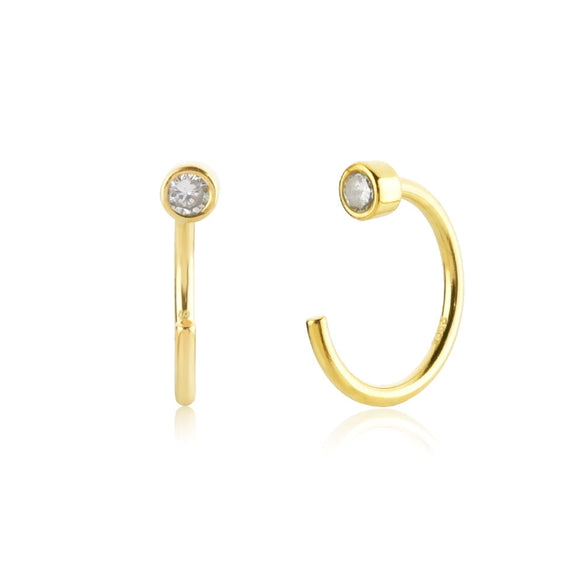 Wholesale S925 Silver Ear Clips For Female Students Exquisite Niche Simple Design With U Shaped Pattern And Diamond Treatment Process