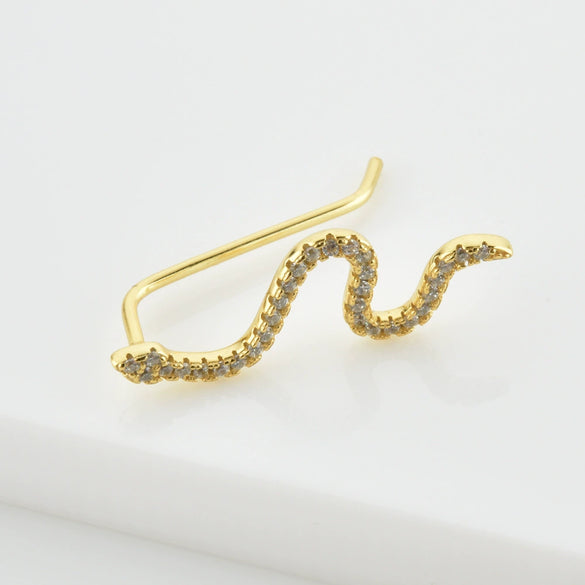 Wholesale S925 Silver Earrings With Animal Zodiac Pattern Electroplated With Platinum 18K Gold