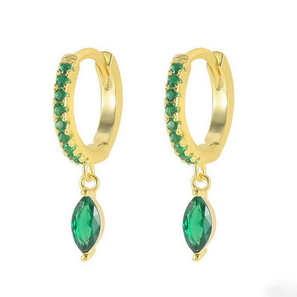 Wholesale S925 Silver Earrings With Geometric Zircon Design