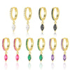 Wholesale S925 Silver Earrings With Geometric Zircon Design