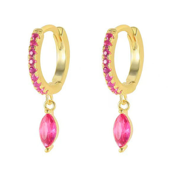 Wholesale S925 Silver Earrings With Geometric Zircon Design