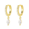 Wholesale S925 Silver Earrings With Geometric Zircon Design