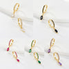 Wholesale S925 Silver Earrings With Geometric Zircon Design