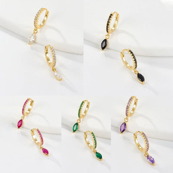 Wholesale S925 Silver Earrings With Geometric Zircon Design