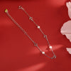 Wholesale S925 Silver Electroplated Geometric Heartshaped Pearl Bracelet For Women