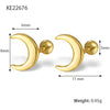 Wholesale S925 Silver Electroplated Moon Screw Earrings For Women