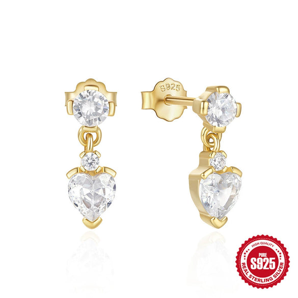 Wholesale S925 Silver Elegant Simple Retro Sweet Water Drop Earrings For Women With Geometric Design And Electroplating Treatment