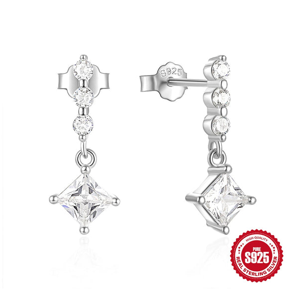 Wholesale S925 Silver Elegant Simple Retro Sweet Water Drop Earrings For Women With Geometric Design And Electroplating Treatment