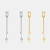 Wholesale S925 Silver Fashion New Earrings With Tassel And Exquisite French Ear Buckle Platinum Or 18K Gold Electroplated