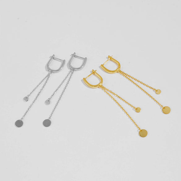 Wholesale S925 Silver Fashion New Earrings With Tassel And Exquisite French Ear Buckle Platinum Or 18K Gold Electroplated
