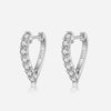 Wholesale S925 Silver Fashionable Love Earrings With Geometric Design And Electroplated Finish