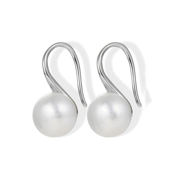 Wholesale S925 Silver Flower Pattern Earrings Inlaid With Pearls For Women