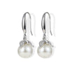Wholesale S925 Silver Flower Pattern Earrings Inlaid With Pearls For Women