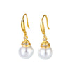 Wholesale S925 Silver Flower Pattern Earrings Inlaid With Pearls For Women