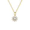 Wholesale S925 Silver Flower Pendant Necklace With Zircon For Women