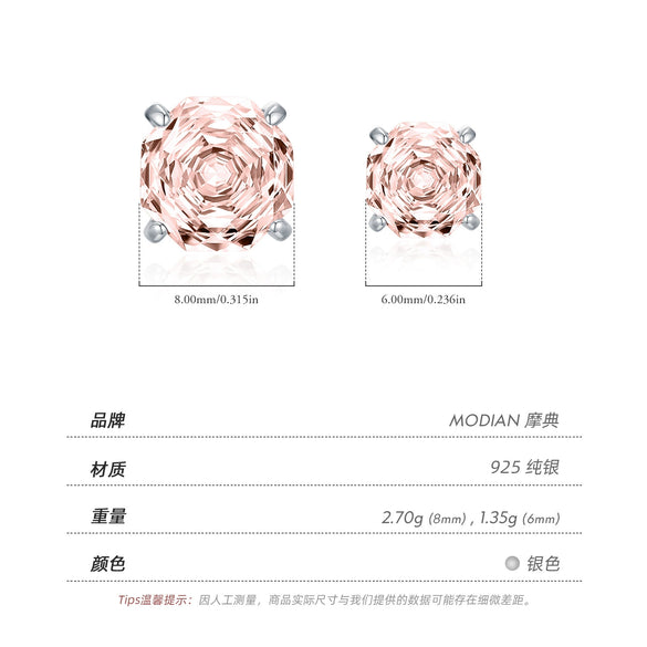 Wholesale S925 Silver Flower Style Earrings Set With Diamonds For Women