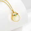 Wholesale S925 Silver Fourleaf Clover Chalcedony Pendant Necklace For Women With Geometric Design And Electroplating Treatment
