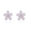 Wholesale S925 Silver Gentle Lady Style Simple Single Diamond Flower Earrings For Women With Electroplating