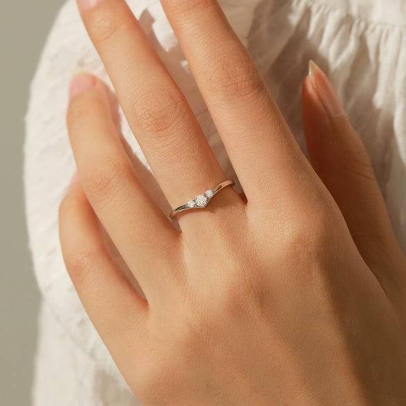 Wholesale S925 Silver Geometric Arrow Diamond Ring For Women