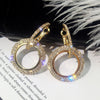 Wholesale S925 Silver Geometric Circle Earrings With Diamond For Women Simple Style