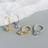 Wholesale S925 Silver Geometric Devil's Eye Earrings With Electroplating