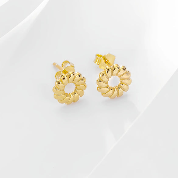 Wholesale S925 Silver Geometric Donut Earrings And Necklace For Female