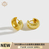 Wholesale S925 Silver Geometric Electroplated Round Earrings Unisex Fashion