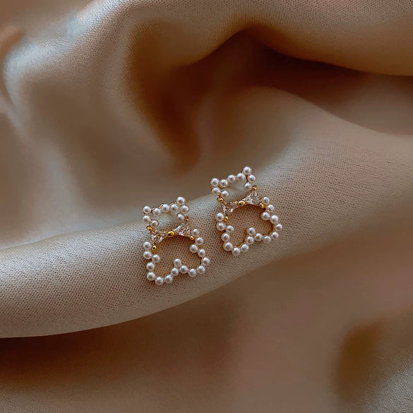 Wholesale S925 Silver Geometric Electroplated Stud Earrings For Women