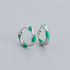 Wholesale S925 Silver Geometric Exotic Style Electroplated Oil Drop Ear Buckle Earrings For Women