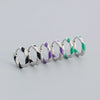 Wholesale S925 Silver Geometric Exotic Style Electroplated Oil Drop Ear Buckle Earrings For Women
