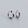 Wholesale S925 Silver Geometric Exotic Style Electroplated Oil Drop Ear Buckle Earrings For Women
