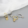 Wholesale S925 Silver Geometric Heartshaped Electroplated Women's Earrings