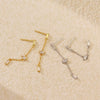 Wholesale S925 Silver Geometric Long Tassel Zircon Earrings For Women Highend Style