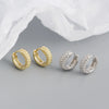 Wholesale S925 Silver Geometric Metal Wind Round Bead Ear Buckle Earrings For Women With Electroplating