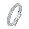 Wholesale S925 Silver Geometric Minimalist Inlaid Diamond Ring For Women