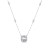 Wholesale S925 Silver Geometric Moissanite Inlay Dream Pendant Fashion Clavicle Necklace