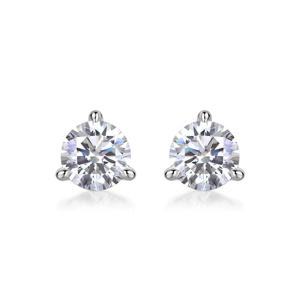 Wholesale S925 Silver Geometric Moissanite Inlay Earrings For Women