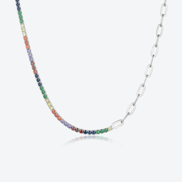 Wholesale S925 Silver Geometric Pendant Necklace For Women Light Luxury Inlaid Zircon Electroplated Platinum Or 18K Gold Non Fading Fashion Ol Style