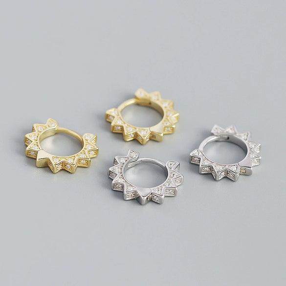 Wholesale S925 Silver Geometric Punk Metal Earring For Women With Electroplating Treatment