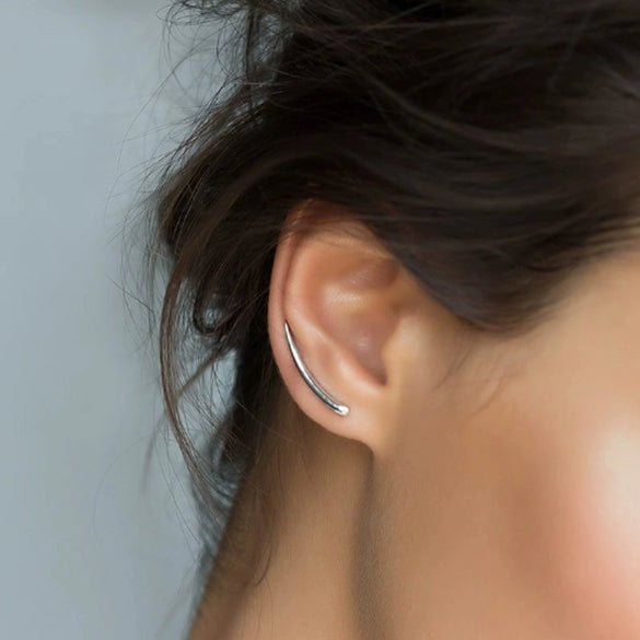 Wholesale S925 Silver Geometric Simple Women's Earrings With Electroplating Platinum 18K Gold