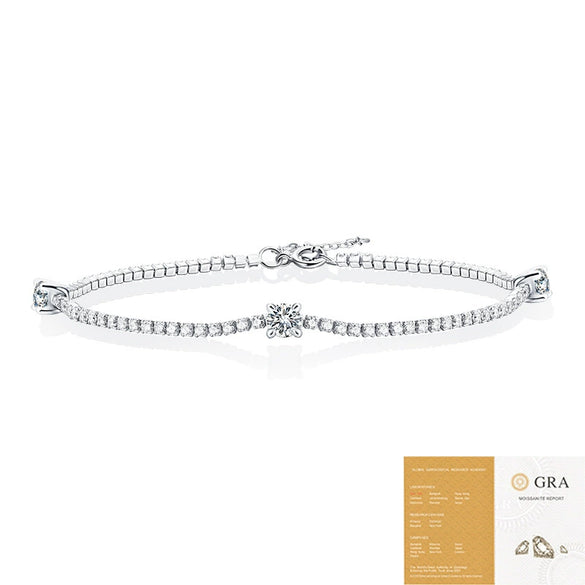 Wholesale S925 Silver Geometric Square Bracelet For Women With Electroplating Dream Shadow Starlight