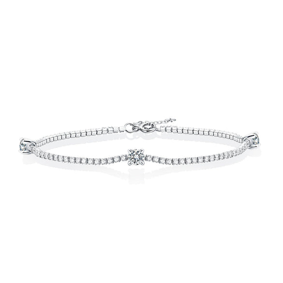 Wholesale S925 Silver Geometric Square Bracelet For Women With Electroplating Dream Shadow Starlight