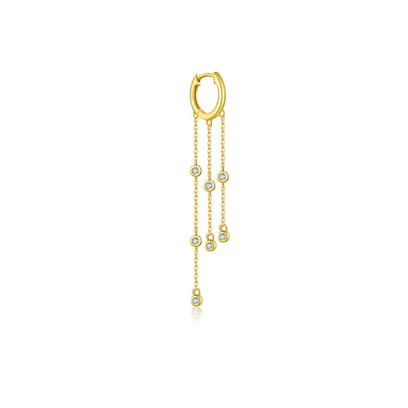Wholesale S925 Silver Geometric Tassel Earrings For Women With Electroplating Treatment