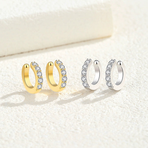 Wholesale S925 Silver Geometric U Shape Electroplated Niche Style Earbone Clips For Women