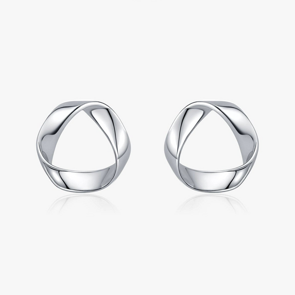 Wholesale S925 Silver Geometric Wave Pattern Electroplated Metallic Earrings For Women
