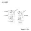 Wholesale S925 Silver Geometric Zircon Earrings